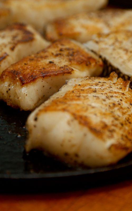 Pan-crisped sea bass