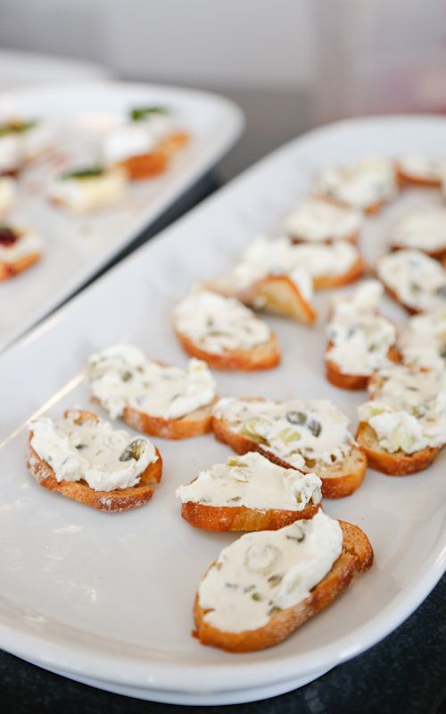 Smoked jalapeno schmear on toasts